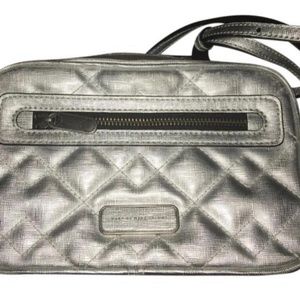 Marc Jacobs Silver Quilted Crossbody